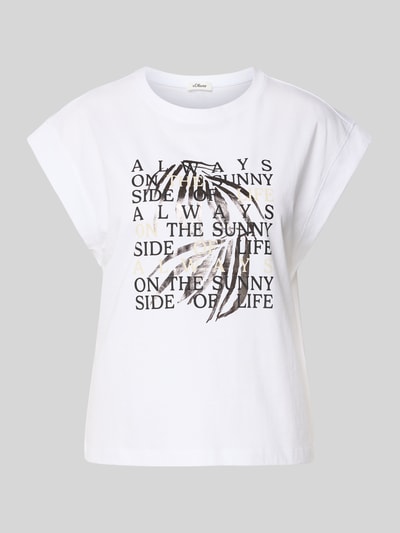 s.Oliver RED LABEL Regular fit T-shirt van puur katoen Wit - 2