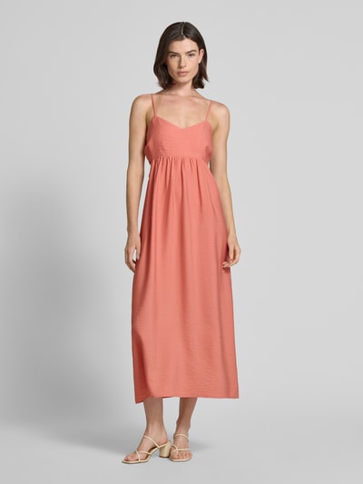 MANGO Midikleid mit seitlichen Cut Outs Modell 'GIRLY' Hellrot 4