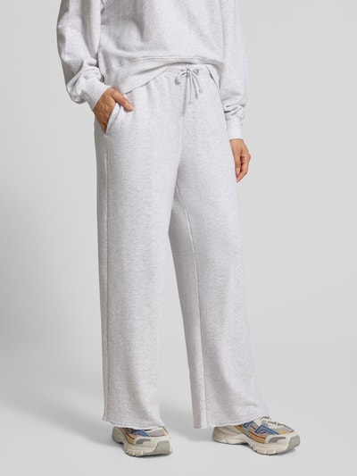 American Vintage Sweatbroek met elastische band Lichtgrijs gemêleerd - 4