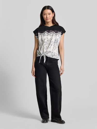 Christian Berg Woman Selection Blusenshirt mit Knotendetail Black 1