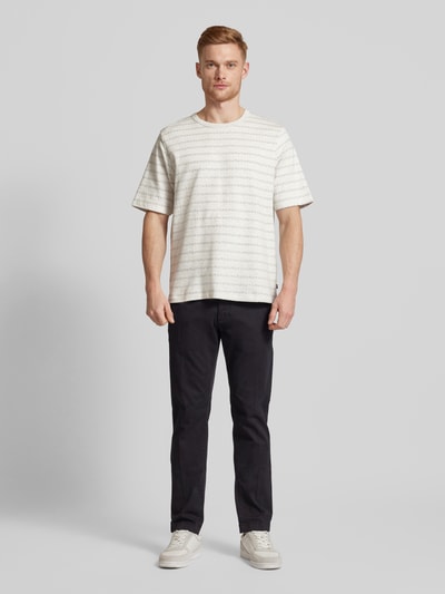 Jack & Jones Premium T-shirt met streepmotief, model 'JACK' Wit - 1