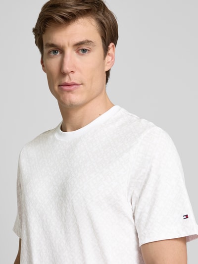 Tommy Hilfiger T-Shirt mit Label-Stitching Ecru 3