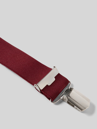 Produktfoto, bordowe Hosenträger in Y-Form von Willen z materiału z domieszką stretchu, szerokość 3,5 cm, klamra zatrzaskowa, tekstura gładka