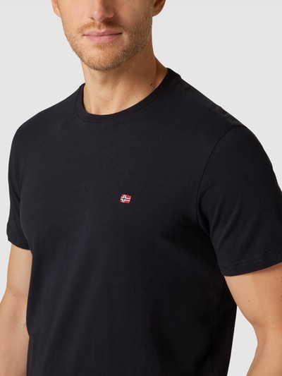 Napapijri T-Shirt mit Logo-Stitching Modell 'SALIS' Black 3