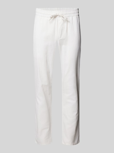 Only & Sons Cropped Stoffhose aus Leinen-Mix Modell 'LINUS' Weiss 2
