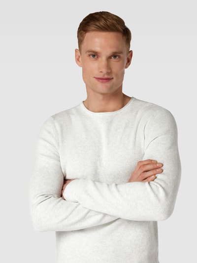 MCNEAL Strickpullover mit Strukturmuster Offwhite Melange 3