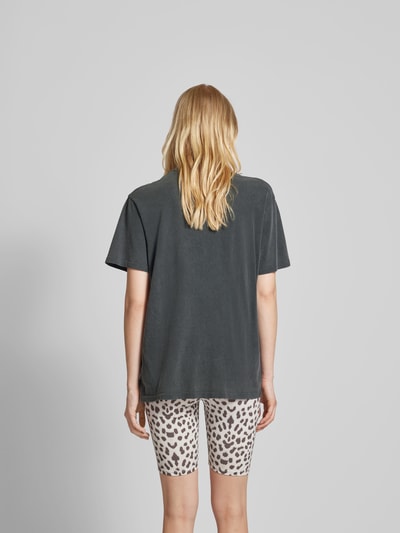 Anine Bing Oversized T-Shirt mit Label-Print Dunkelgrau 5