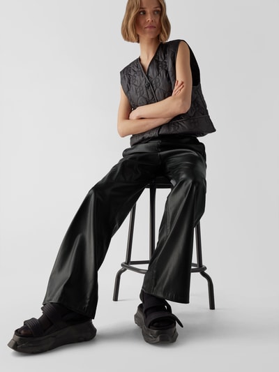 Anine Bing Relaxed Fit Hose in Leder-Optik Black 6