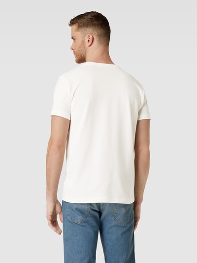 Gant T-shirt met labelstitching Offwhite - 5