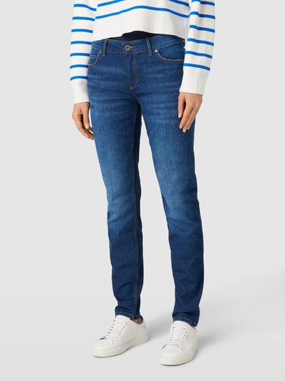 Marc O'Polo Slim fit jeans met steekzakken Donkerblauw - 4