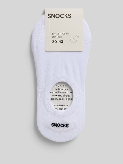 SNOCKS Socken mit Logo-Stitching im 2er-Pack Weiss 1