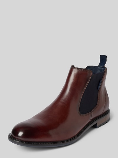 bugatti Boots aus Leder mit elastischen Einsätzen Modell 'Bonifacio' Mittelbraun 1