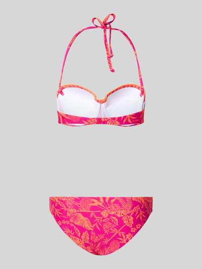 Venice Beach Bikini met all-over bloemendessin model 'Kensi' Roze - 3