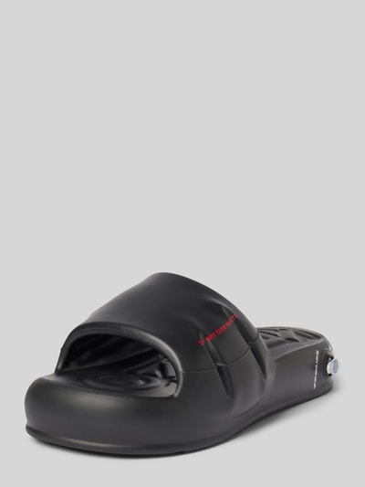 Kenzo Slides mit Label-Print Black 2