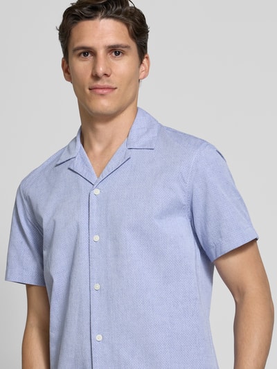 Tom Tailor Denim Relaxed Fit Freizeithemd aus reiner Baumwolle Marine Melange 3