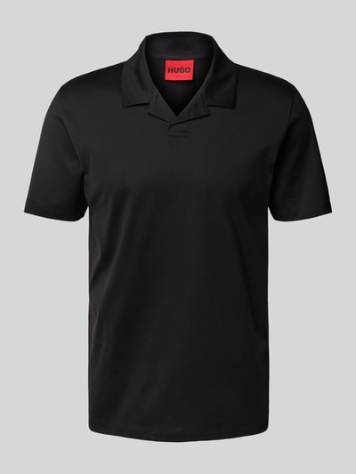 HUGO Poloshirt mit V-Ausschnitt Modell 'Dimerspolo' Black 2