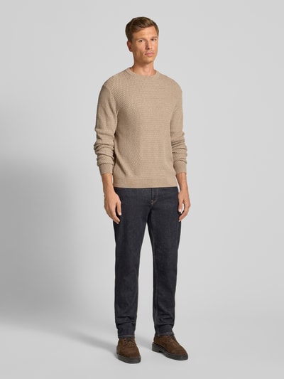 Jack & Jones Premium Strickpullover mit Rundhalsausschnitt Modell 'REAGAN' Camel 1