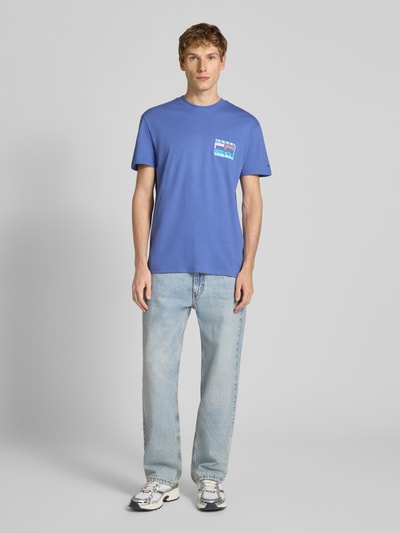 Tommy Jeans T-shirt o kroju regular fit z czystej bawełny Królewski niebieski 1