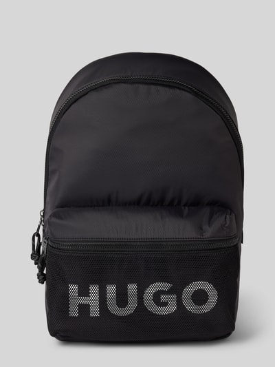 HUGO Rucksack mit Label-Print Modell 'Hans' Black 2