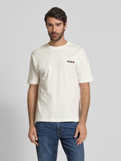 MCNEAL Loose fit T-shirt met ronde hals Offwhite - 4
