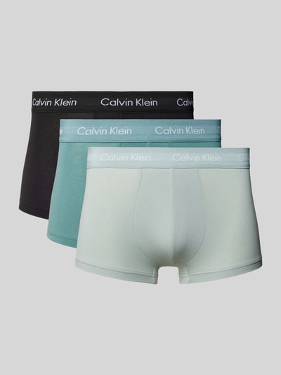 Calvin Klein Underwear Trunks aus Viskose mit Label-Bund im 3er-Pack Mint 1