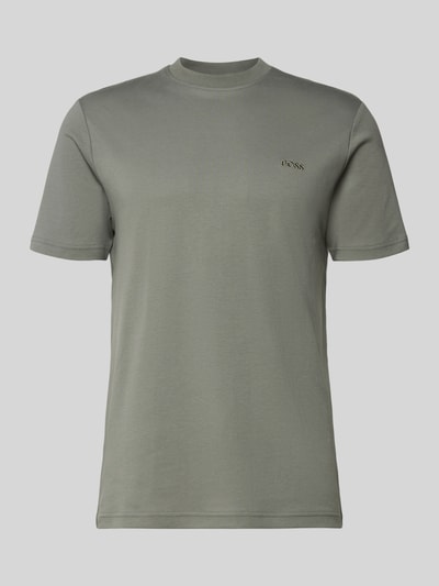 Productfoto, Regular Fit T-Shirt uit pure katoen model 'TE_INTERLOCK' van BOSS Orange, uni, label stitching, ronde hals, korte mouw, jersey.