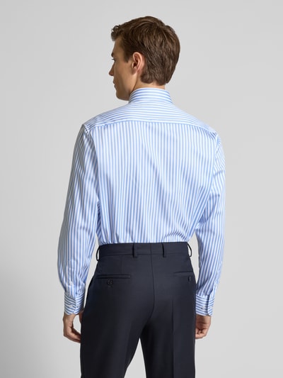 ETERNA Koszula casualowa o kroju regular fit z czystej bawełny z kołnierzykiem typu kent Błękitny 5