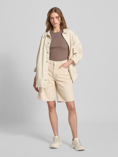 Hugo Blue Tanktop met labelbadge, model 'Easy' Roodbruin - 1