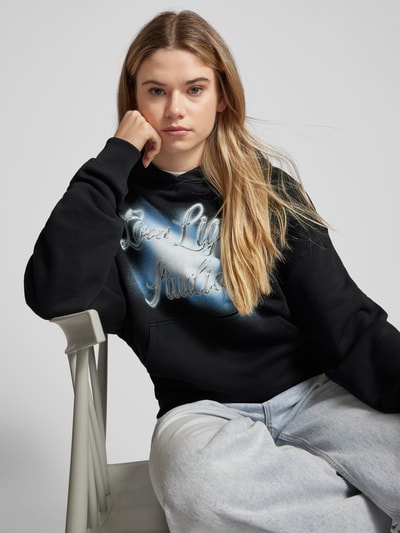 Low Lights Studios Hoodie mit Label-Print Modell 'CHROMATIC' Black 3