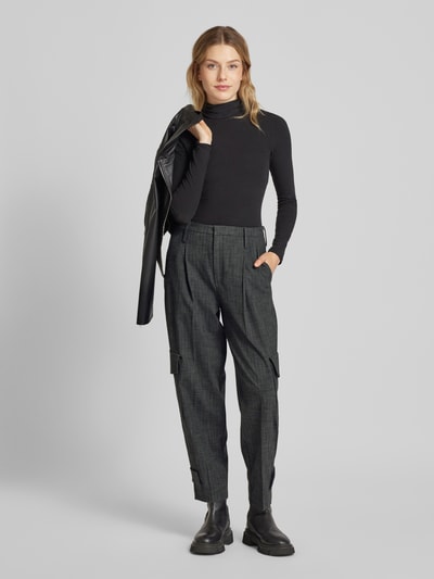 Daydream Straight leg stoffen broek met bandplooien, model 'Columbia' Antraciet - 1