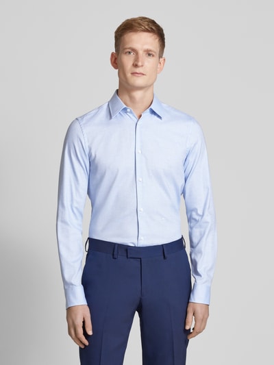 JOOP! Collection Slim fit zakelijk overhemd met kentkraag, model 'Pierce' Bleu - 4