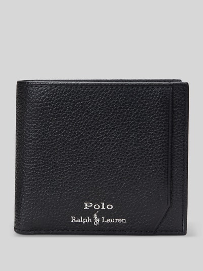 Polo Ralph Lauren Portemonnaie aus Kalbsleder mit Münzfach Black 1