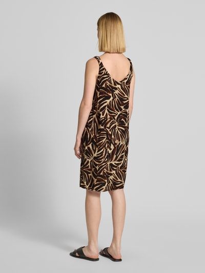 Soyaconcept Sukienka o długości do kolan z wiskozy z dekoltem w serek Ciemnobrązowy 5