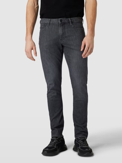 Emporio Armani Jeansy o kroju slim fit z 5 kieszeniami Jasnoszary 4