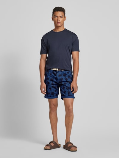 MCNEAL Slim FIt Bermudas mit Gürtel  Ocean 1