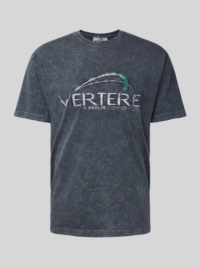 Vertere T-shirt z wyhaftowanym logo Antracytowy 2