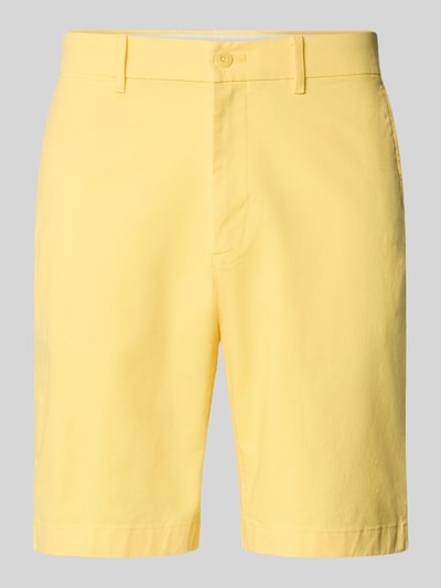 Produktfoto, Regular Fit Bermudas aus Baumwoll-Mix von Tommy Hilfiger, efekt: jednolity kolor, mieszanka bawełny, szlufki na pasek, wpuszczane kieszenie, kieszenie z tyłu, wyhaftowane logo, zapięcie na guzik i ukryty zamek błyskawiczny