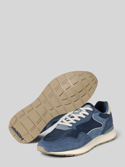 Produktfoto, Sneaker aus Leder-Textil-Mix Modell 'City' von HOFF in Blau mit abgerundeter Spitze, Schnürung, Gummisohle, Herren, Absatzhöhe 3 cm, Schafthöhe 10 cm, Schaftweite 7 cm
