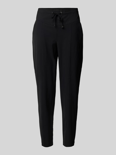 Raffaello Rossi Slim fit stoffen broek met tunnelkoord, model 'AZRA' Zwart - 2