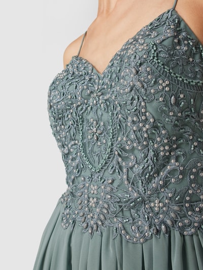 Laona Cocktailkleid mit floralen Stickereien und Zierperlen Schilf 3