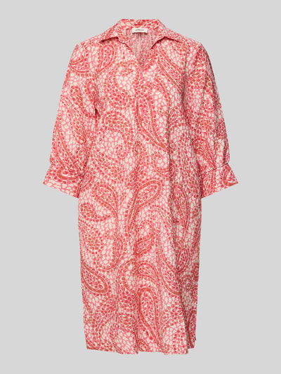 s.Oliver RED LABEL Sukienka koszulowa o kroju oversized z wpuszczanymi kieszeniami Czerwony 2