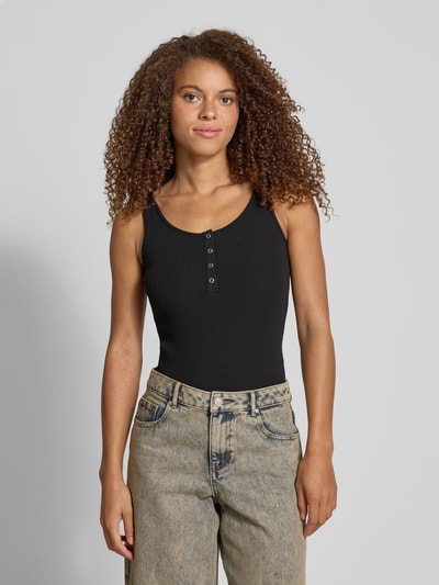 Pieces Slim Fit Tank Top aus Baumwoll-Mix Modell 'KITTE' Black 4