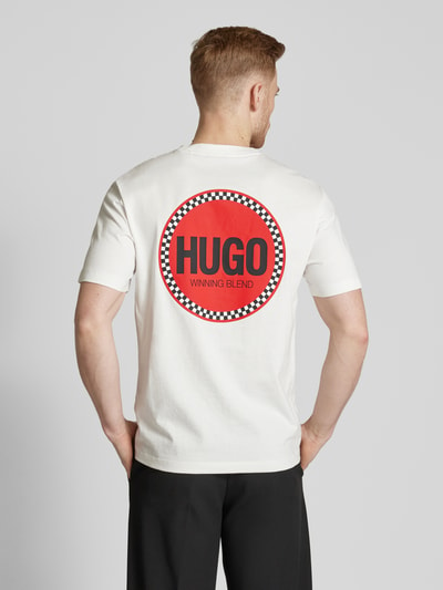 HUGO T-Shirt mit Label-Print Modell 'Derdcho' Kitt 5