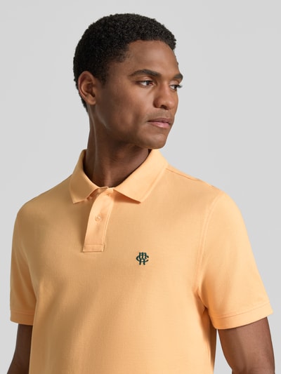 MCNEAL Slim Fit Poloshirt mit Label-Stitching Lachs 3