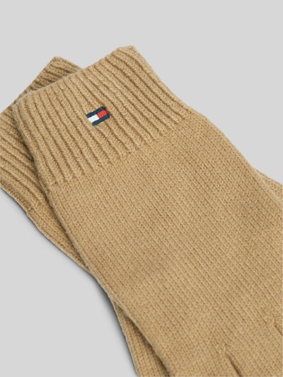 Tommy Hilfiger Handschuhe aus Baumwoll-Mix mit Woll-Anteil Beige 2