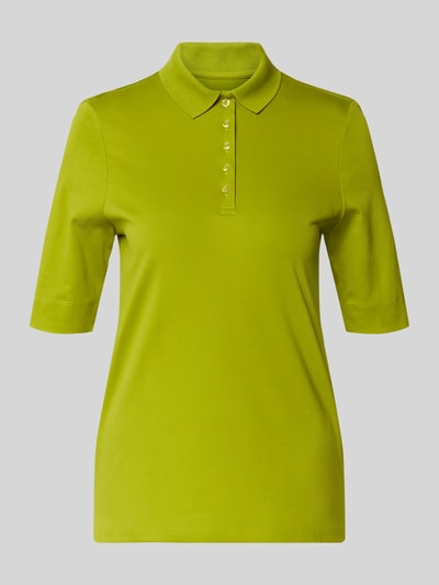 Christian Berg Woman Koszulka polo o kroju regular fit z rękawem o dł. 1/2 Jabłkowozielony 2