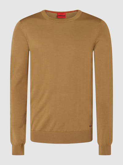 HUGO Pullover aus Schurwolle Modell 'San Cedrik' Beige 1