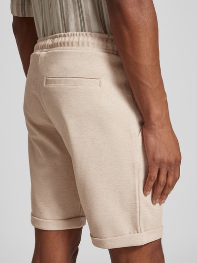 MCNEAL Regular Fit Sweatshorts mit Strukturmuster Beige Melange 3