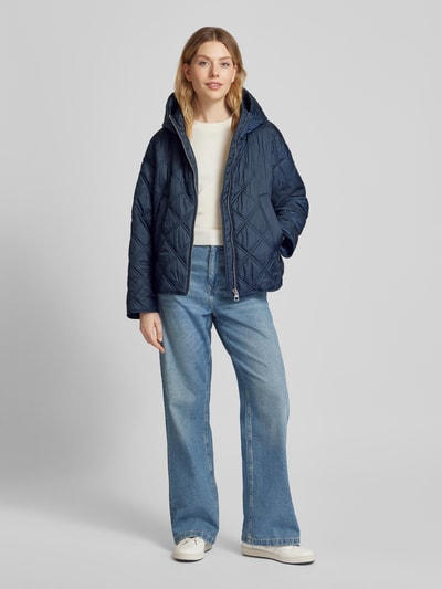 Marc O'Polo Relaxed Fit Steppjacke im Cape-Stil Marine 1