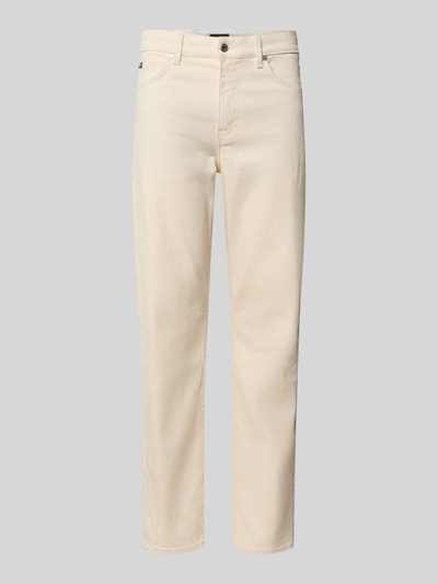 BOSS Straight Fit Jeans mit Kaschmir-Anteil Modell Offwhite 2